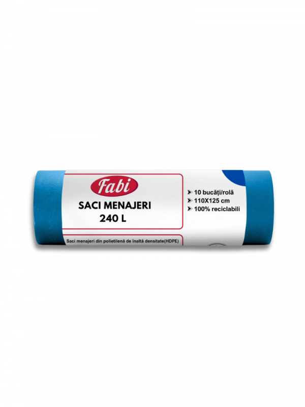 Fabi saci menaj 240L (10buc/rola), albastri