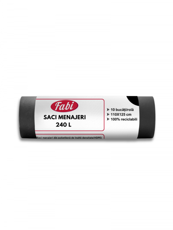 Fabi saci menaj 240L (10buc/rola), negri