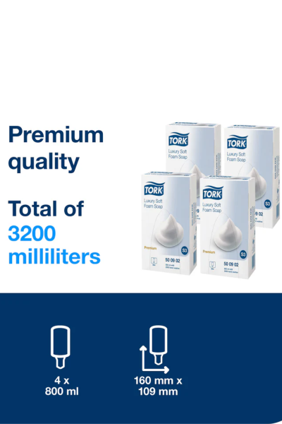 Săpun spumă, Tork, Luxury Soft, 800 ml, S3 – 500902