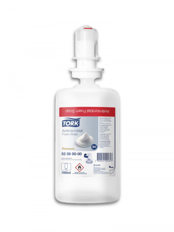 Sapun spuma Tork antibacterian, produs biocid, 1L - 520800